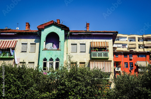 Exterior view of a building in Tirana, Albania 