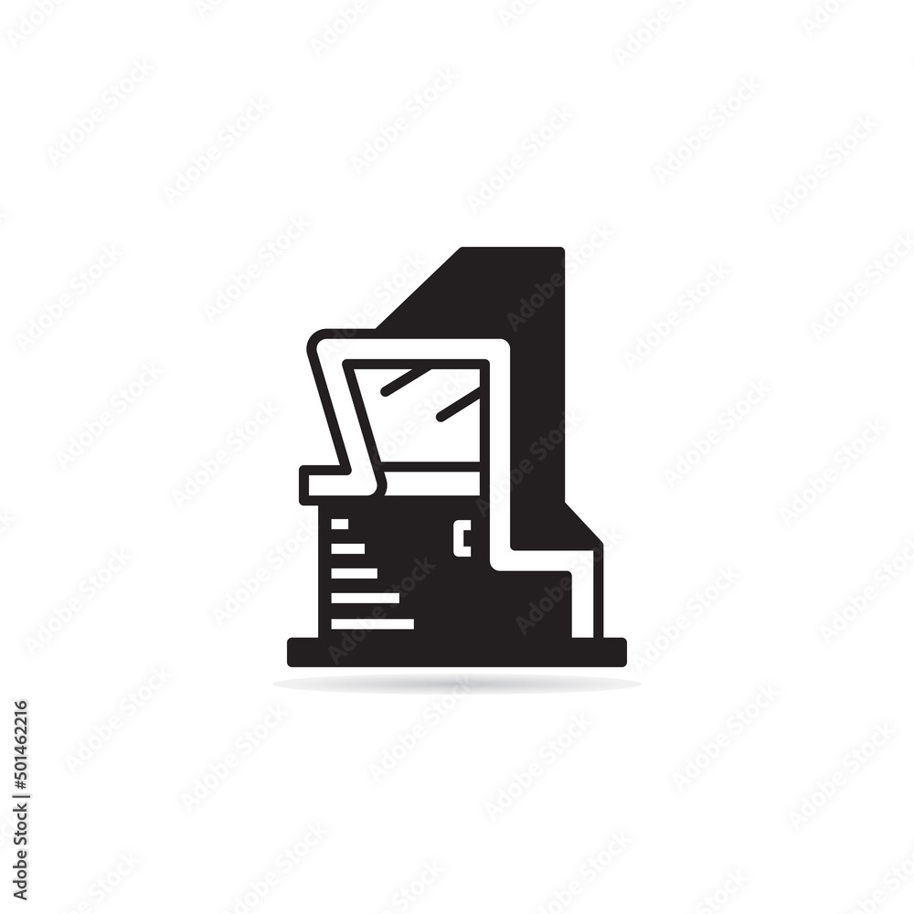 modern house building icon vector illustration modern house building icon vector illustration