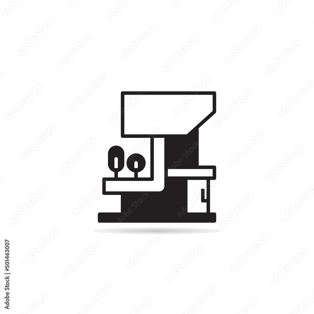 modern building icon vector illustration modern building icon vector illustration
