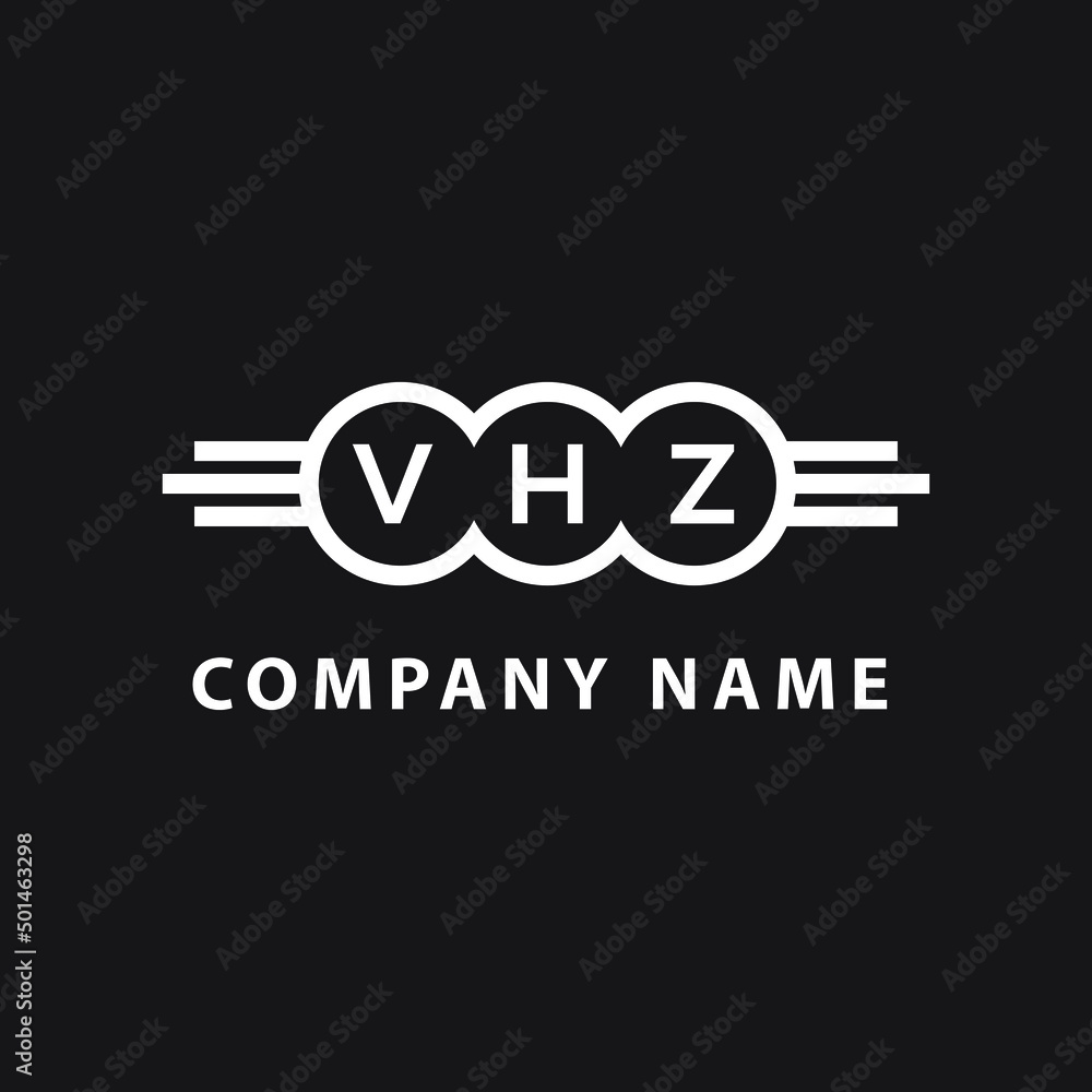 VHZ letter logo design on black background. VHZ  creative initials letter logo concept. VHZ letter design.
