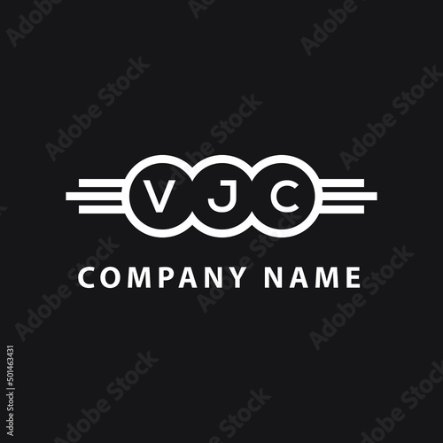 VJC letter logo design on black background. VJC  creative initials letter logo concept. VJC letter design.
 photo