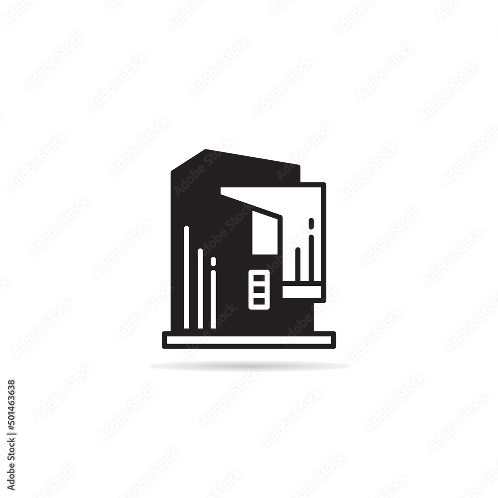 modern house and building icon vector illustration