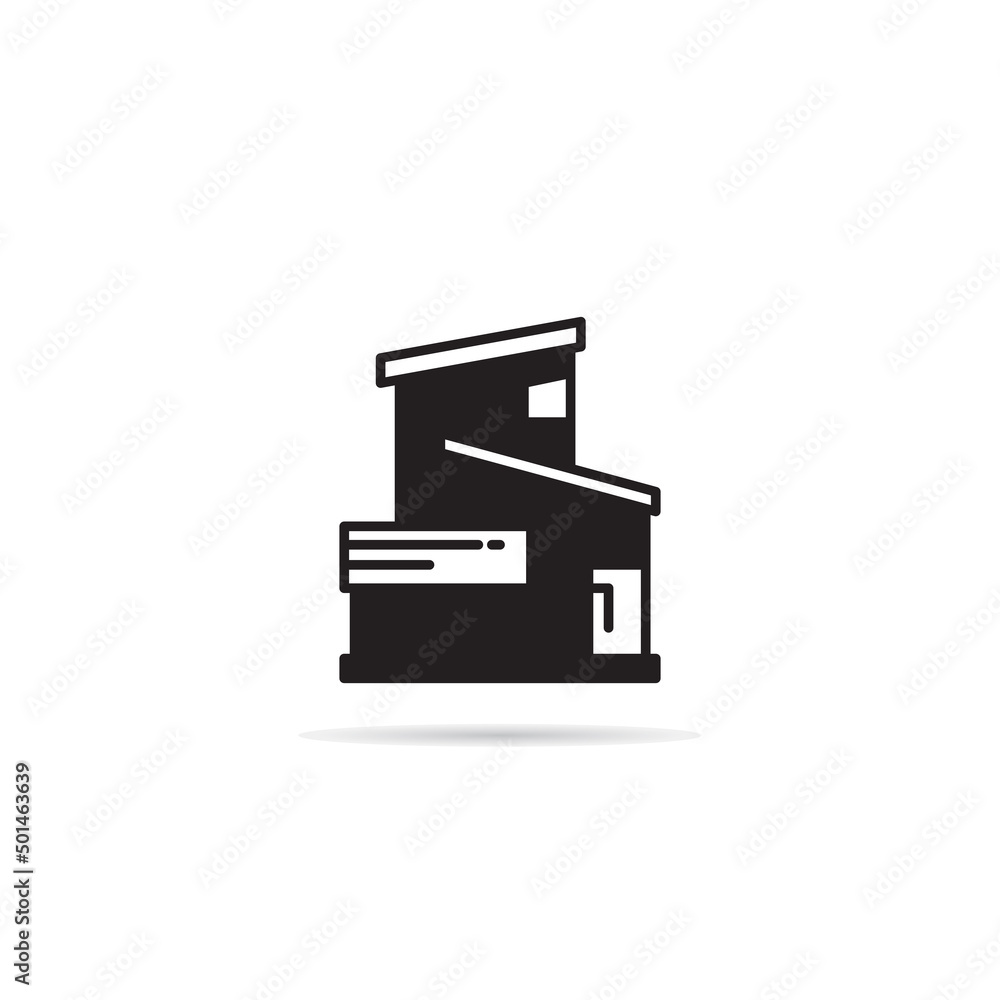 modern house and building icon vector illustration modern house and building icon vector illustration