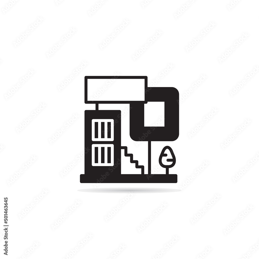 modern house and building icon vector illustration modern house and building icon vector illustration