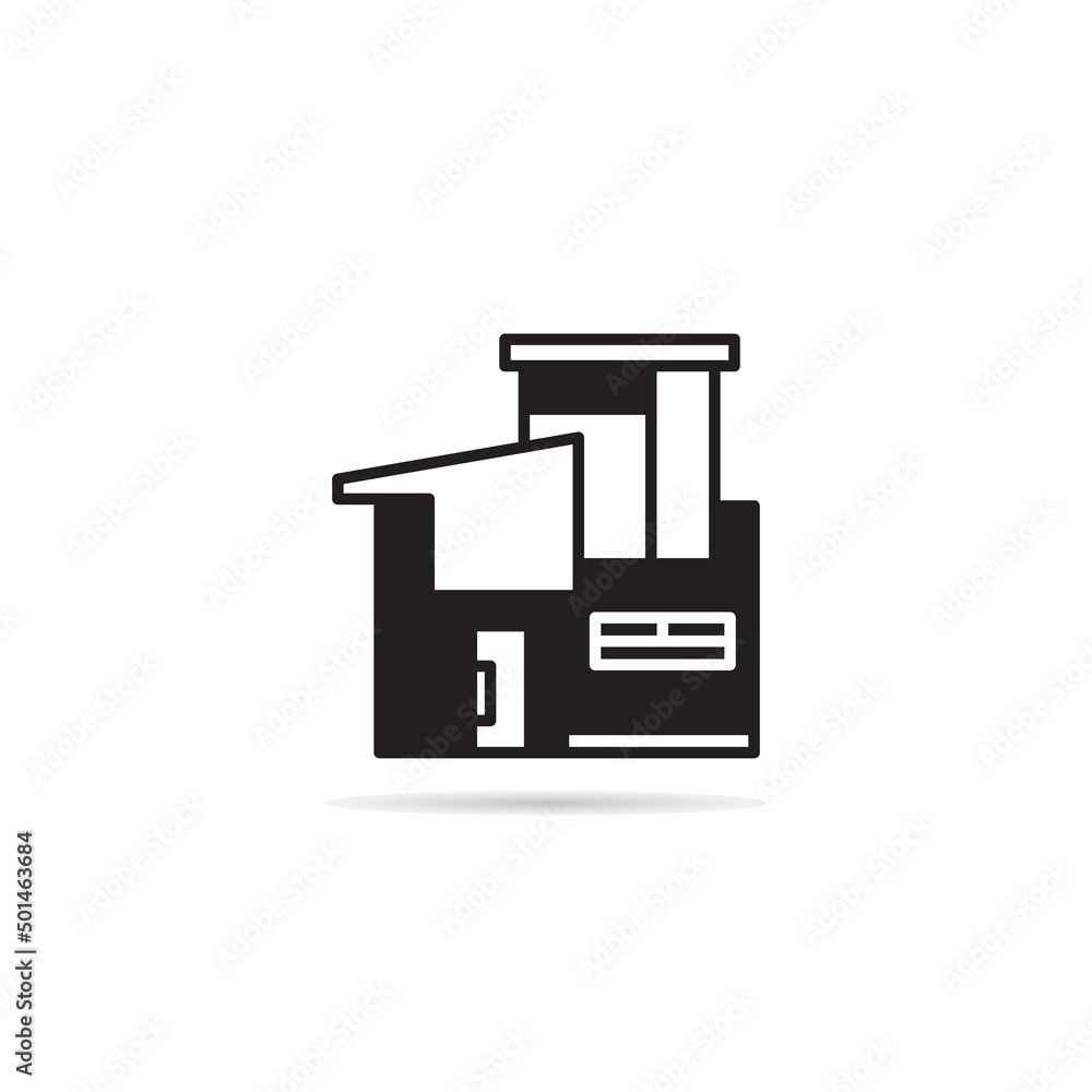 modern house and building icon vector illustration modern house and building icon vector illustration