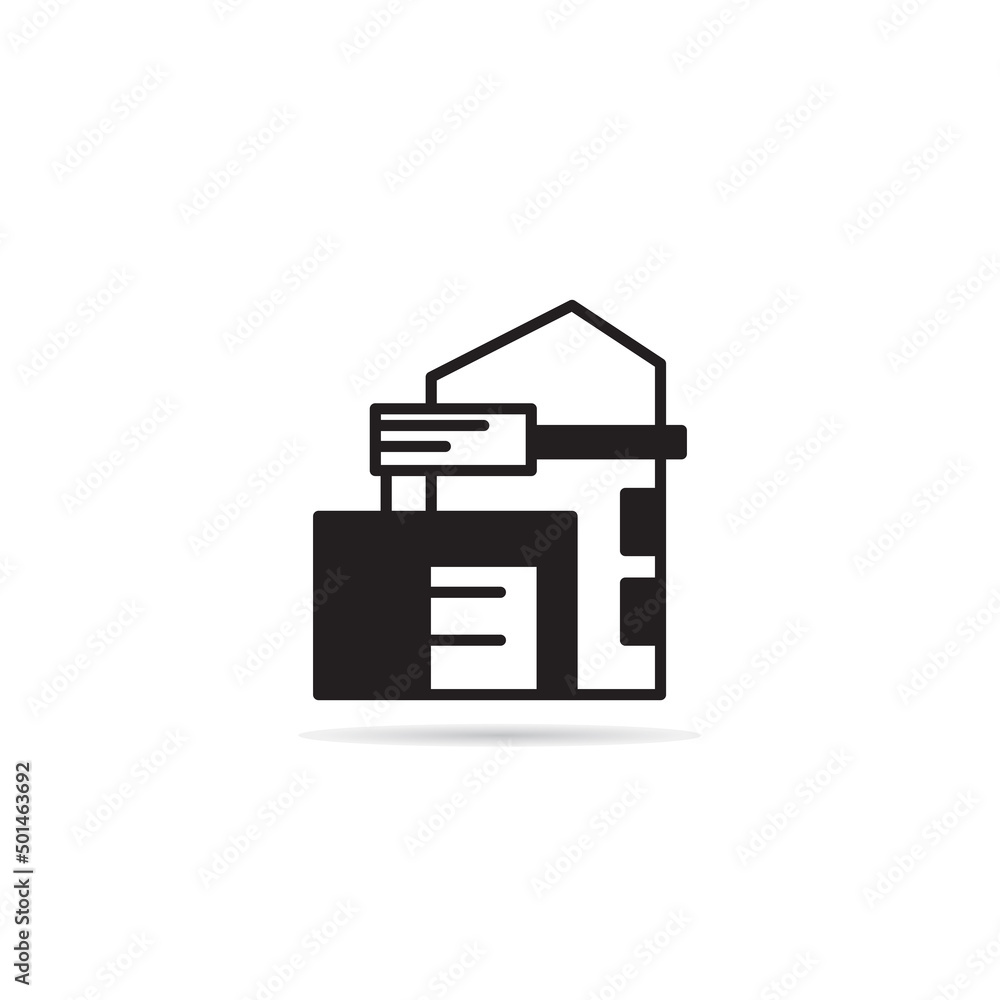 modern house and building icon vector illustration modern house and building icon vector illustration
