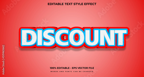 3D Discount Text effect, Editable Text Style