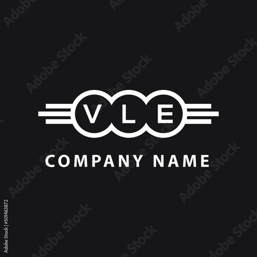 VLE letter logo design on black background. VLE  creative initials letter logo concept. VLE letter design.
 photo