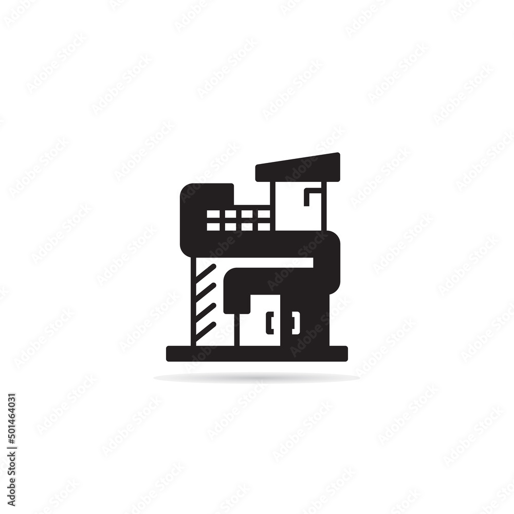 modern edifice and building icon illustration modern edifice and building icon illustration