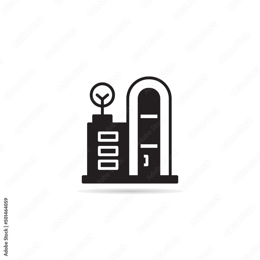 modern edifice and building icon illustration modern edifice and building icon illustration
