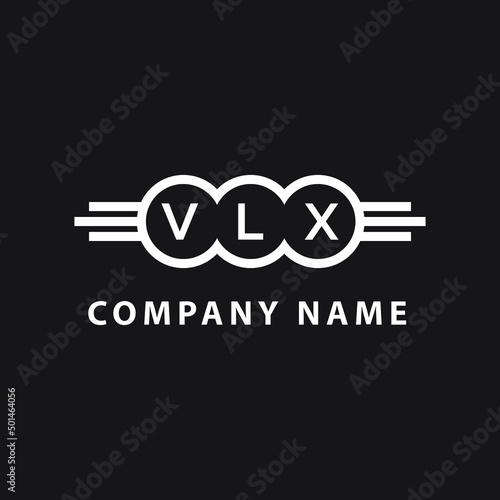 VLX letter logo design on black background. VLX  creative initials letter logo concept. VLX letter design.
 photo