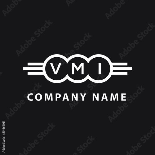 Fototapeta Naklejka Na Ścianę i Meble -  VMI letter logo design on black background. VMI  creative initials letter logo concept. VMI letter design.
