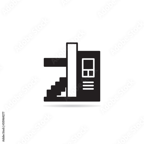 modern house and building icon vector illustration