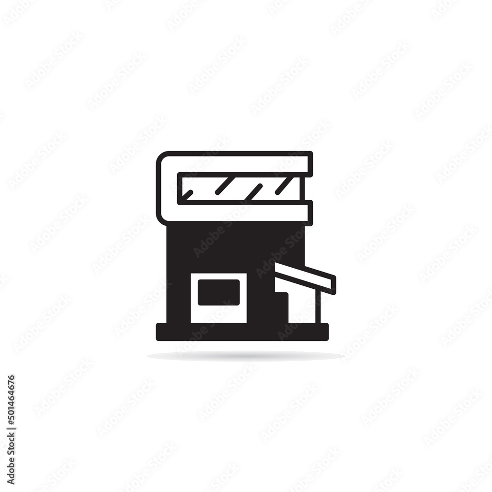 modern house building icon vector illustration modern house building icon vector illustration