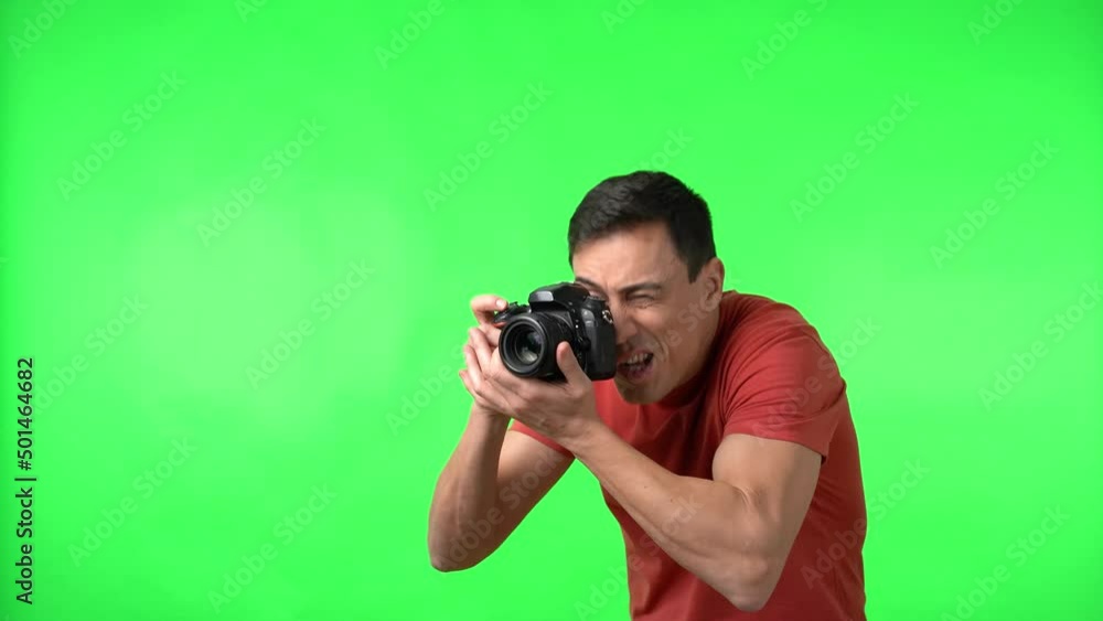 Real time of enthusiastic photographer taking photos Real time of enthusiastic photographer taking photos