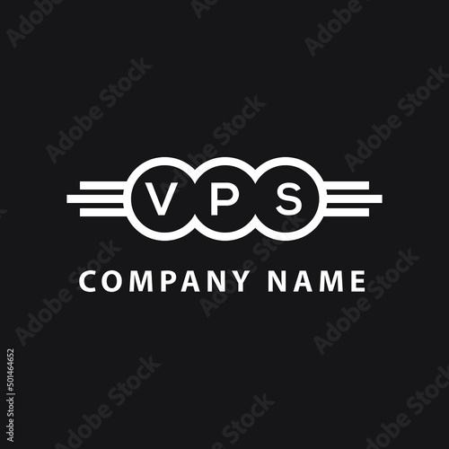 VPS letter logo design on black background. VPS  creative initials letter logo concept. VPS letter design.
 photo