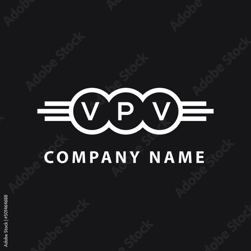 VPV letter logo design on black background. VPV  creative initials letter logo concept. VPV letter design.
 photo