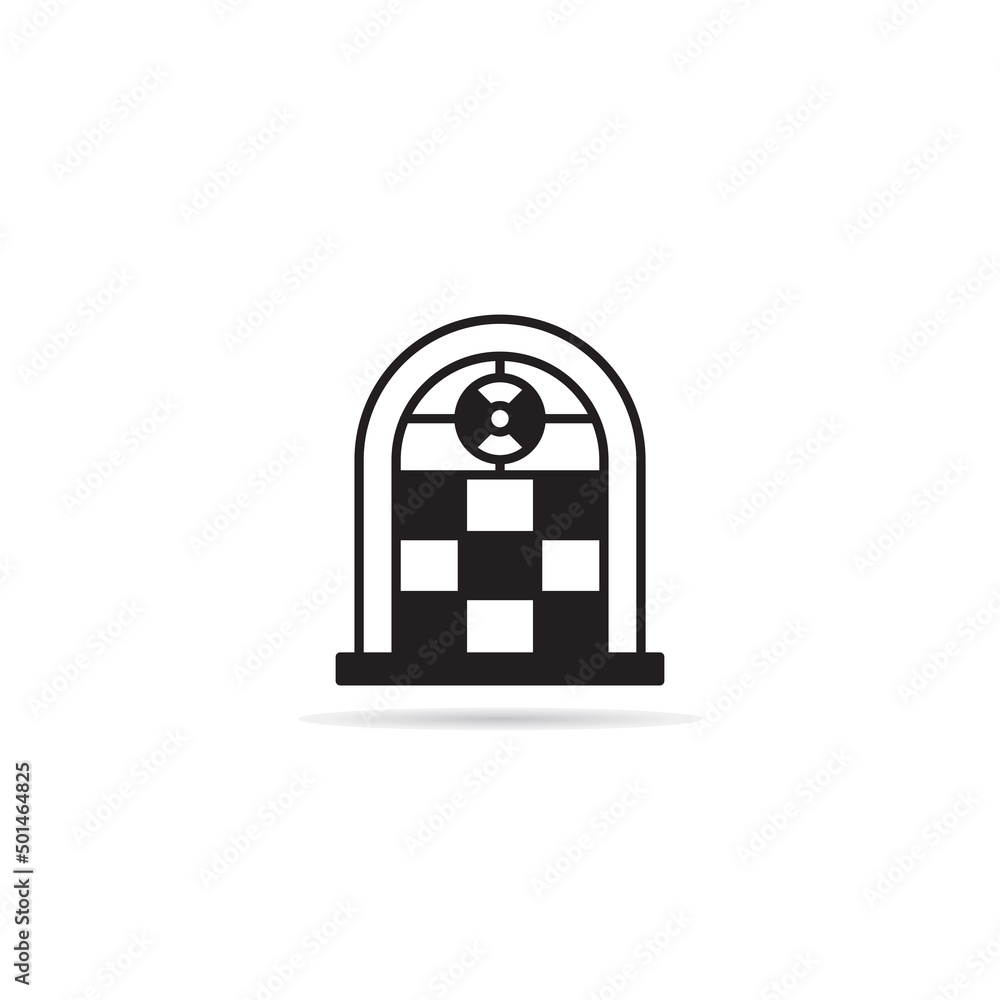 arch window icon vector illustration arch window icon vector illustration