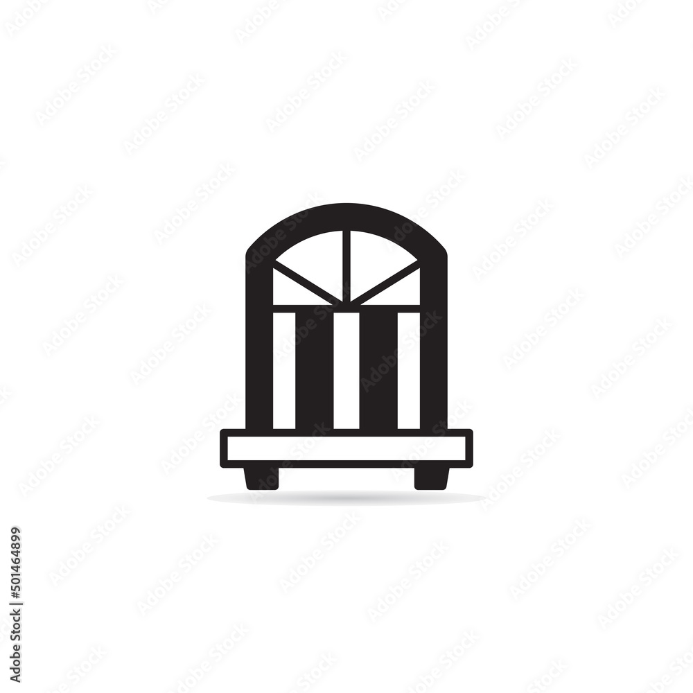 arch window icon vector illustration arch window icon vector illustration