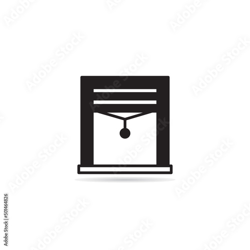 blinds window icon vector illustration