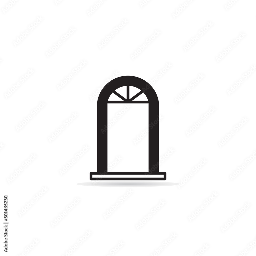 arch window icon vector illustration arch window icon vector illustration