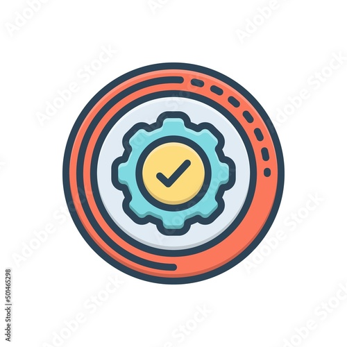 Color illustration icon for progress
