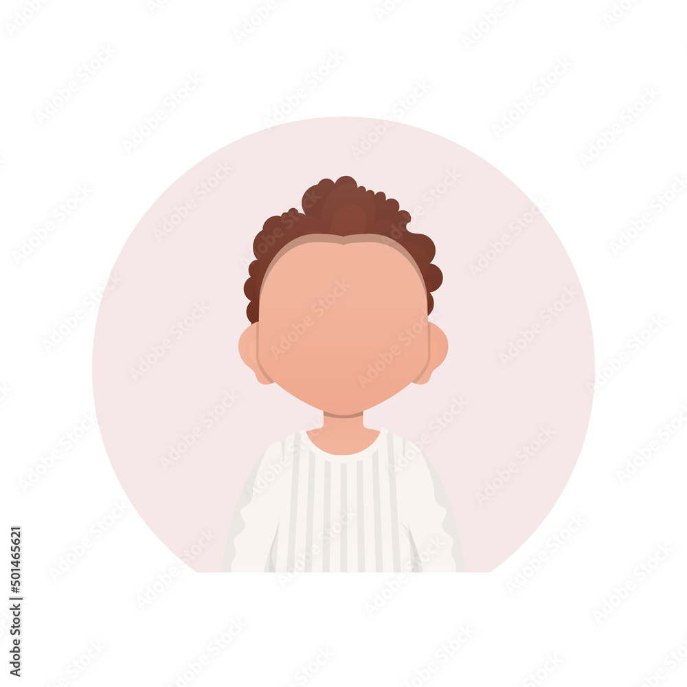Avatar of a cute little baby boy. isolated. Cartoon style. Vector illustration. Avatar of a cute little baby boy. isolated. Cartoon style. Vector illustration.