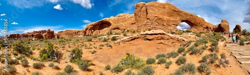 Arches National Park, Utah, USA. it’s known as the site of more than 2,000 natural sandstone arches, hundreds of soaring pinnacles, massive rock fins, and giant balanced rocks. The Window Arches