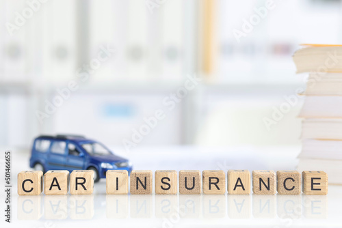 Car insurance protection and road safety closeup