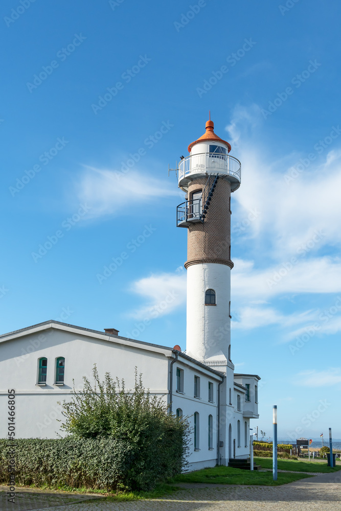 Der Leuchtturm Lotsenhaus in Timmendorf Strand, Insel Poel, Mecklenburg-Vorpommern