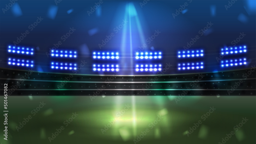 Blank Stadium arena with spotlights, background for your arts