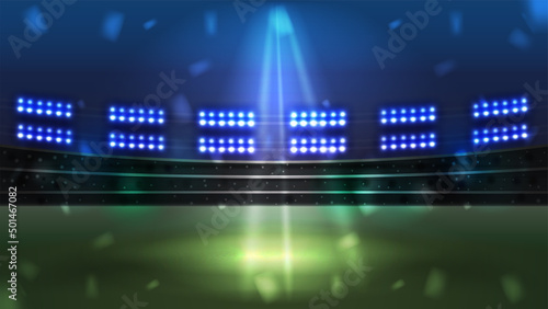 Blank Stadium arena with spotlights, background for your arts
