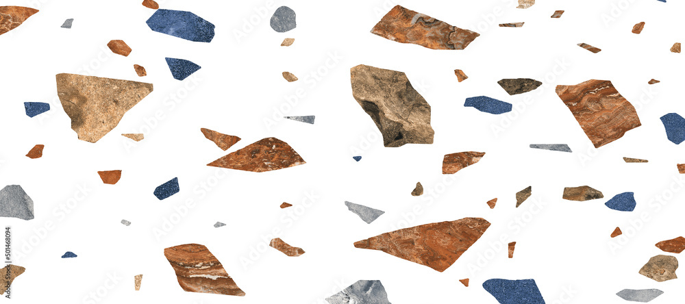 Collection of Terrazzo patterns with colorful rock fragments. Set of ...