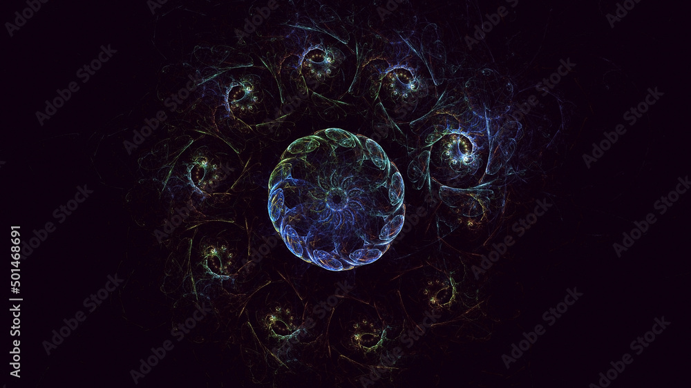 3D rendering abstract circle light background 3D rendering abstract circle light background