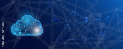 Cloud computing storage technology background cloud technology digital data services innovation concept
