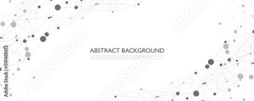 Abstract background connecting innovation dots and line communication concept