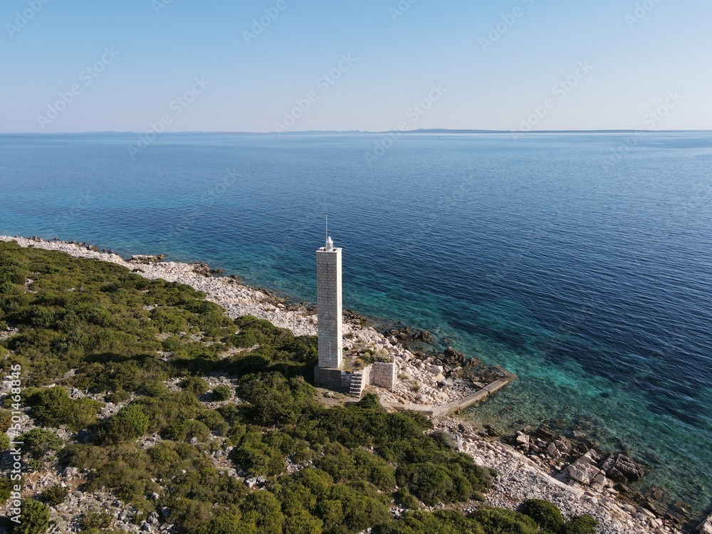 lighthouse on the coast of island lighthouse on the coast of island