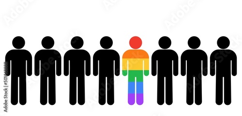 lgbt man illustration, stick figure people