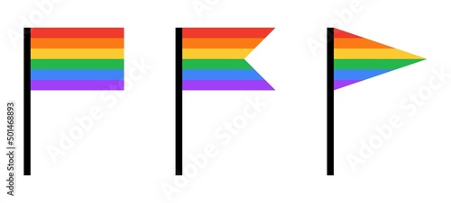 lgbt flag, pride symbol of gay, lesbian, transgender and queer people, isolated flat vector