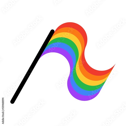 lgbt flag, pride symbol of gay, lesbian, transgender and queer people, isolated flat vector