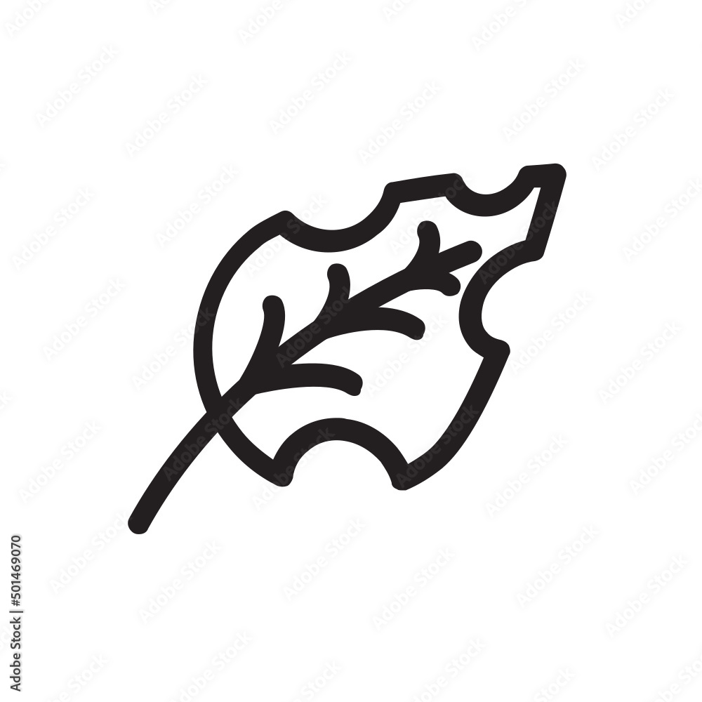 Fototapeta premium Dry leaf , Autumn outline icon.