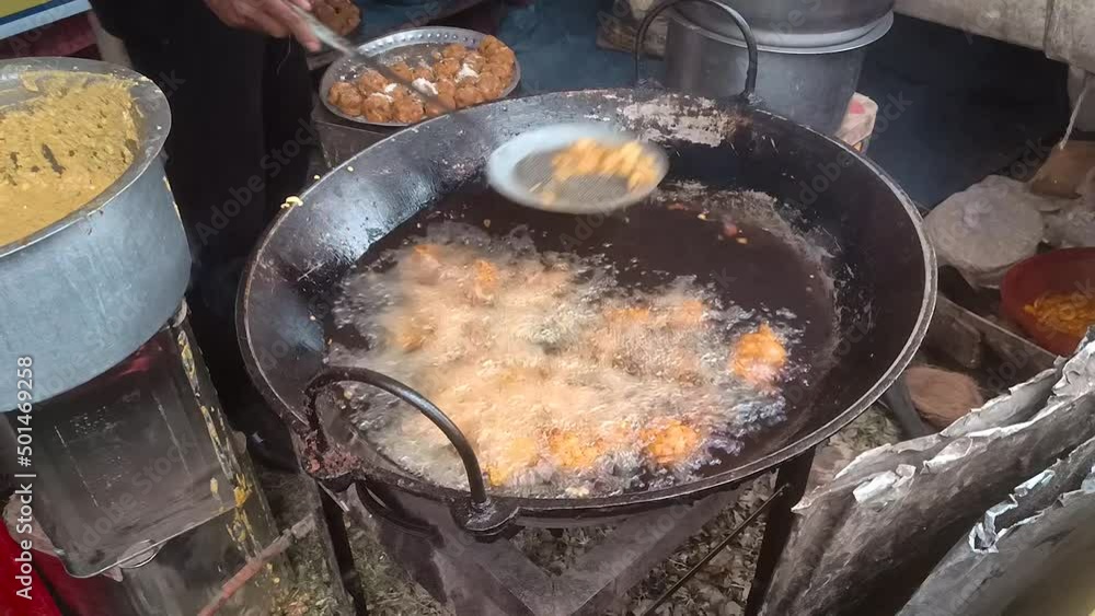 The cutlet making is in progress in a fast-food kitchen The cutlet making is in progress in a fast-food kitchen