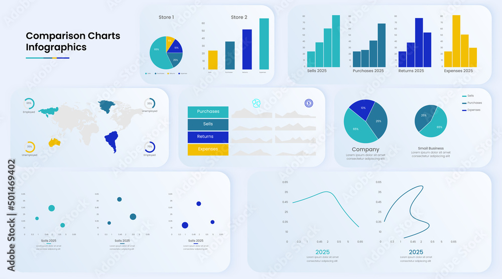 Modern stunning user experience infographic vector element set and infographic set design.
