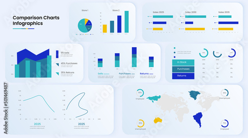 Modern stunning user experience infographic vector element set and infographic set design.