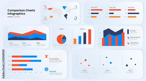 Modern stunning user experience infographic vector element set and infographic set design.