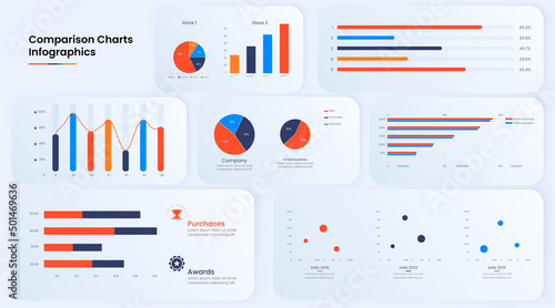 Modern stunning user experience infographic vector element set and infographic set design.