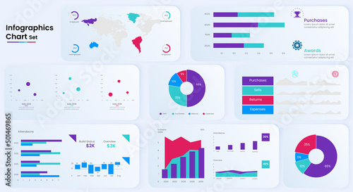 Modern stunning user experience infographic vector element set and infographic set design.
