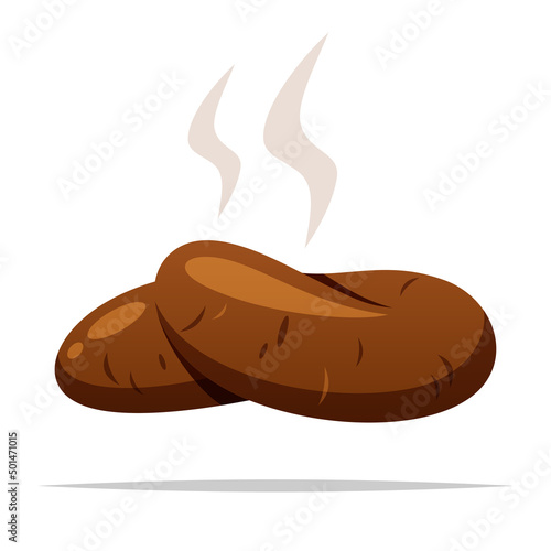 Dog poop vector isolated illustration