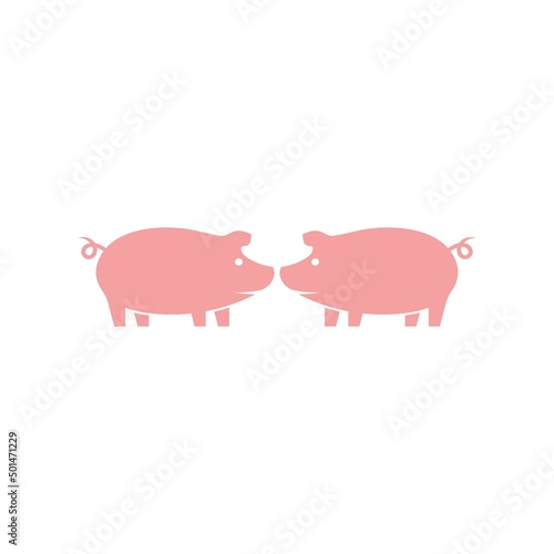 pig logo design icon vector © Tomi43