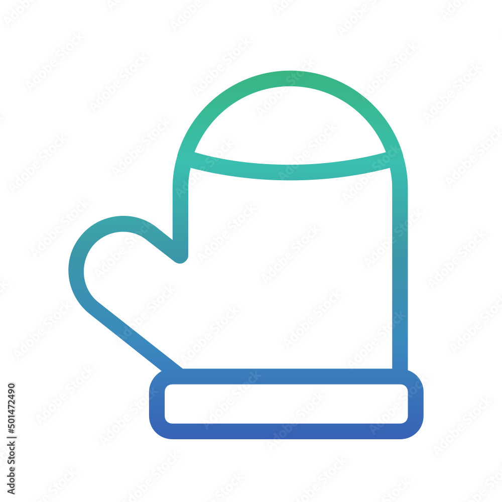 Mitten , Autumn gradient icon. Mitten , Autumn gradient icon.